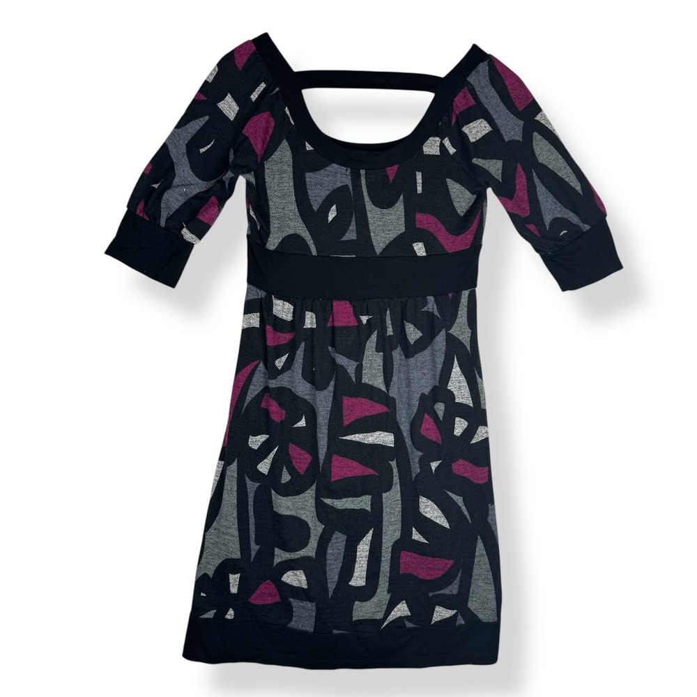Y2K Womens Dress Size Medium Indie Sleaze Abstract Babydoll Mall Goth Artsy
